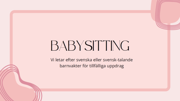 Svensk-talande Babysitting Alsace
